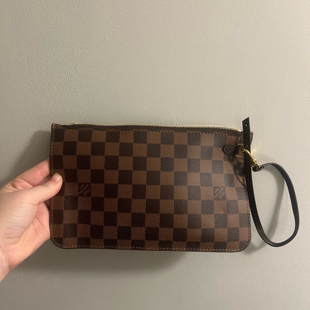 Louis Vuitton Brown Checkered wristlet